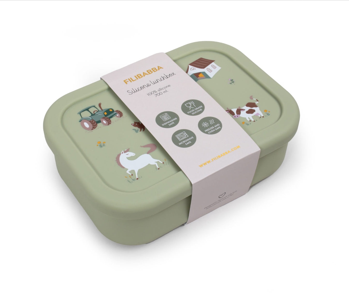 Silicone lunchbox- Bog Green