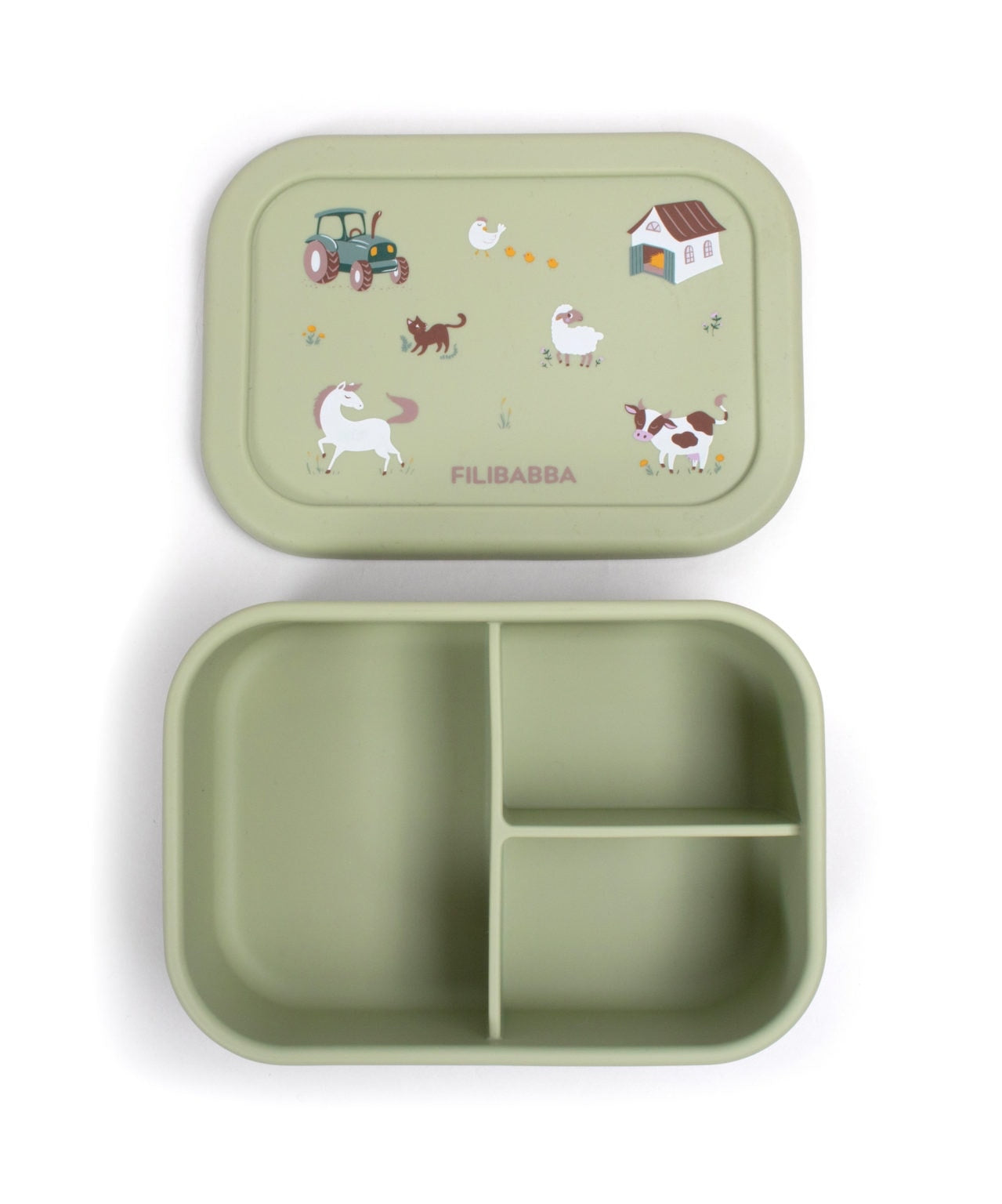 Silicone lunchbox- Bog Green