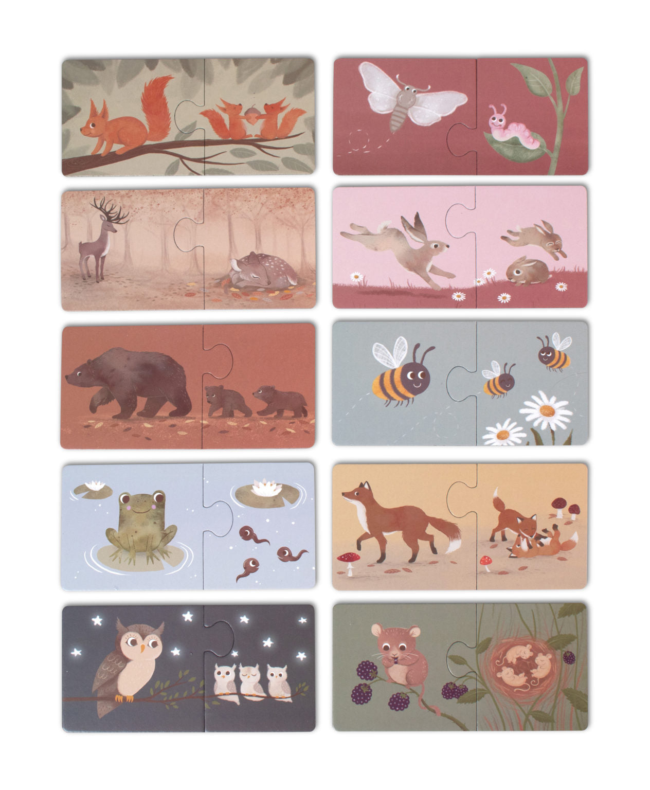 Parent and baby puzzle- Nordic animals