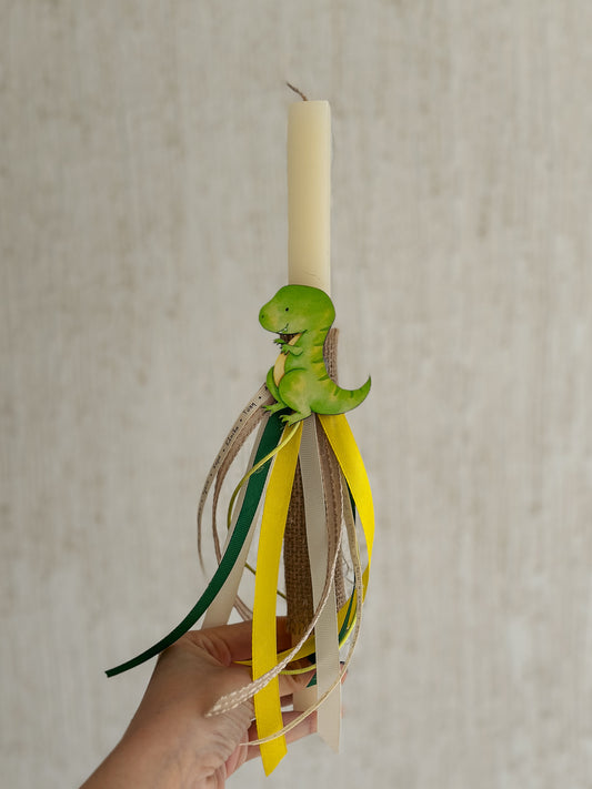 Dinosaur Easter Candle