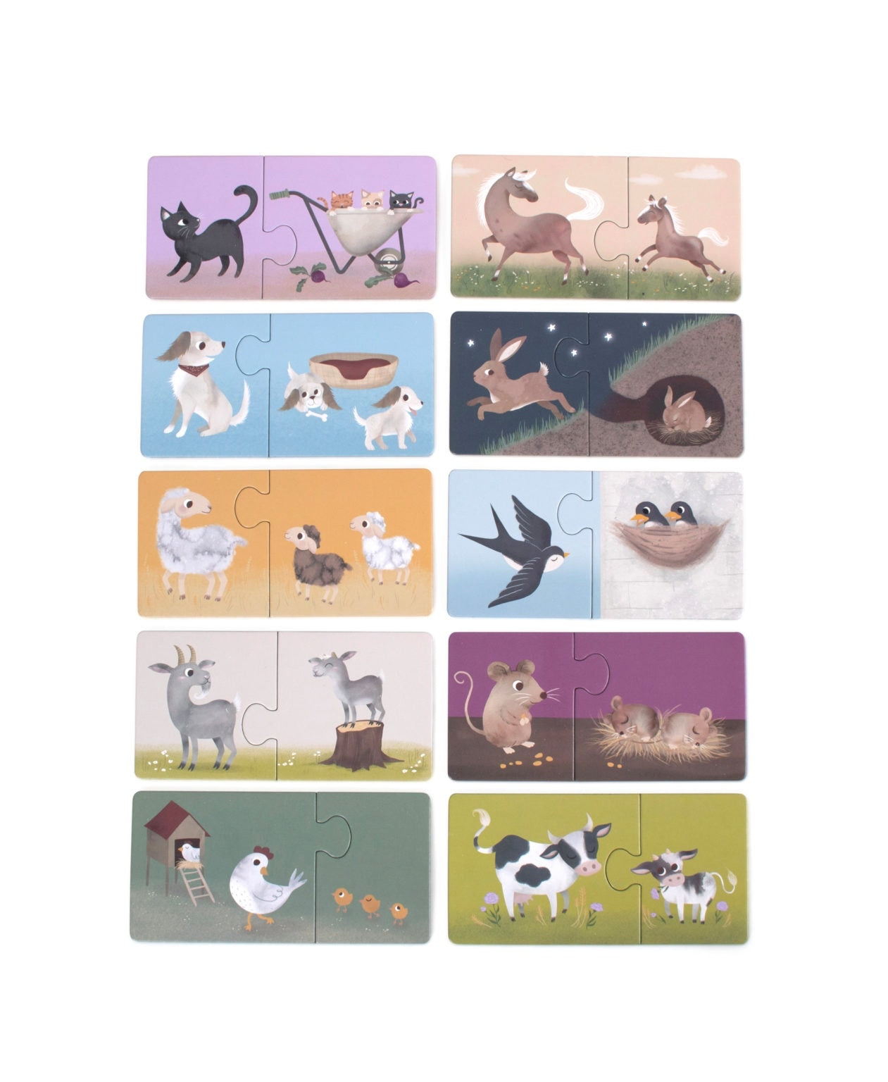 Parent and baby puzzle- Farm animals