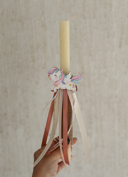 Unicorn Easter Candle