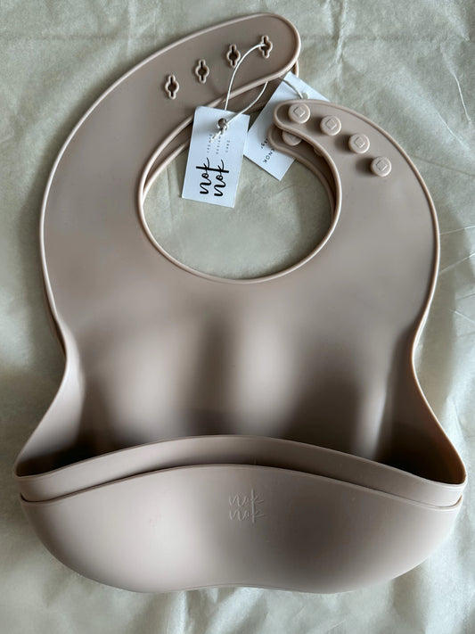 Silicone Bib Beige