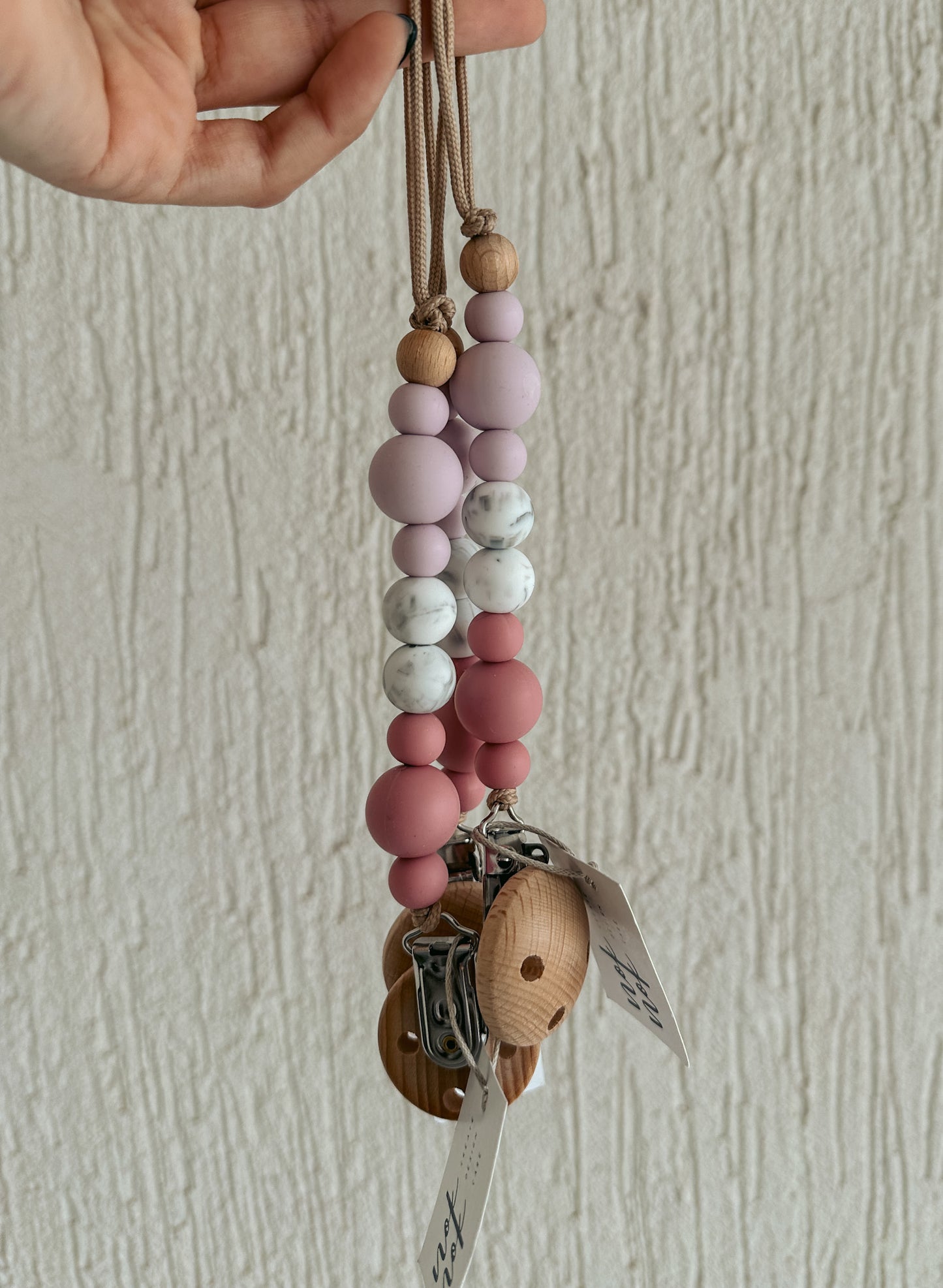 Pacifier Clip Poppy Pinko